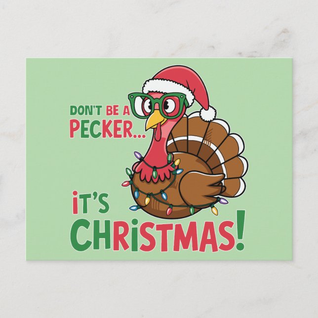 Cartes Pour Fêtes Annuelles Ne sois pas un prêcheur C'est Noël (Devant)