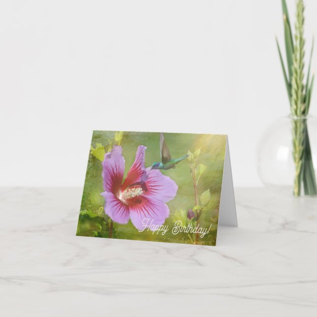 Cartes Pour Fêtes Annuelles Nectar de collecte des colibris (Devant)