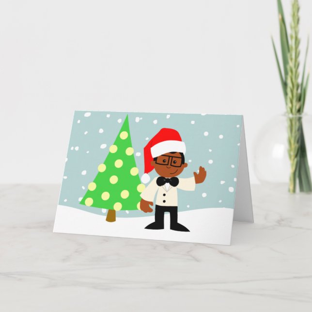 Cartes Pour Fêtes Annuelles Neige (Devant)