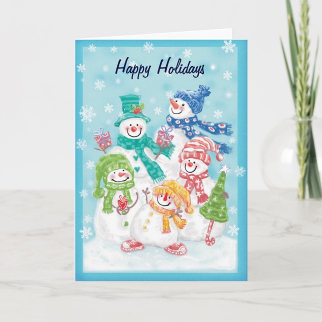 Cartes Pour Fêtes Annuelles Neige (Devant)