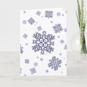 Cartes Pour Fêtes Annuelles Neige bleue