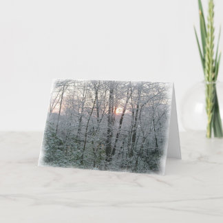 Cartes Pour Fêtes Annuelles Neige de matin