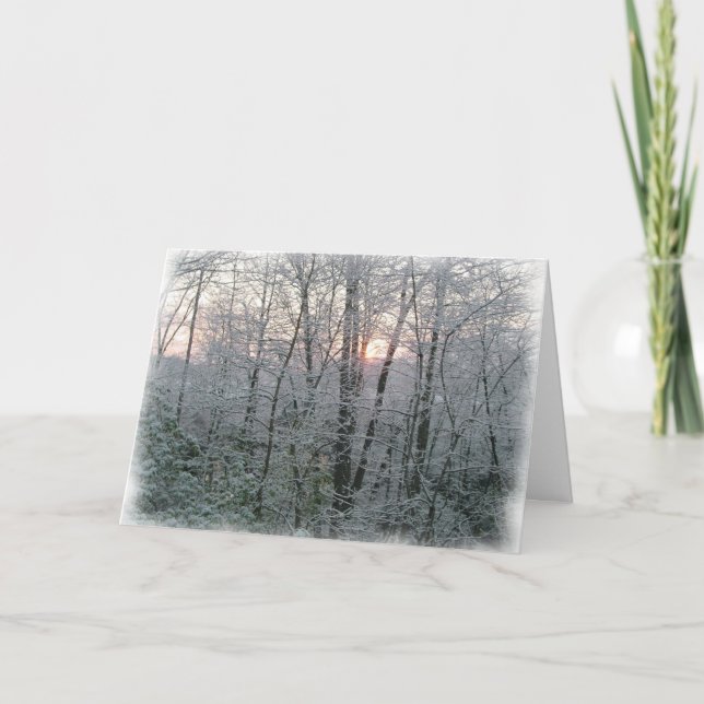 Cartes Pour Fêtes Annuelles Neige de matin (Devant)