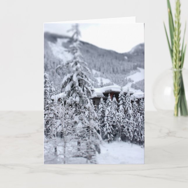 Cartes Pour Fêtes Annuelles Neigé dedans (Devant)