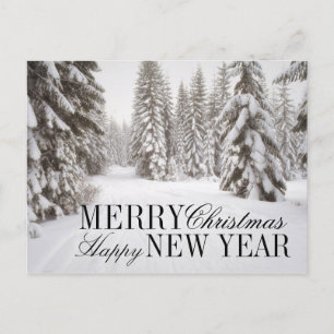 Cartes Pour Fêtes Annuelles Neige d'hiver dans la région de Crystal Mountain à