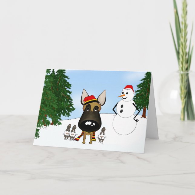 Cartes Pour Fêtes Annuelles Neige d'hiver du Malawi (Devant)
