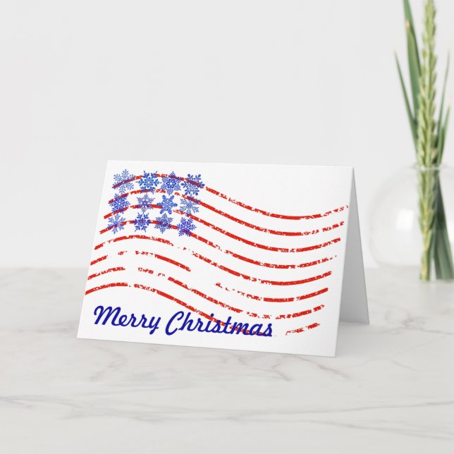 Cartes Pour Fêtes Annuelles Neige et rayures (Devant)