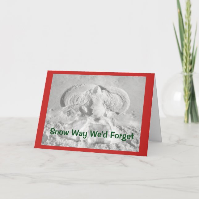 Cartes Pour Fêtes Annuelles Neige Nous Oublierions De Vous Souhaiter Joyeux No (Devant)