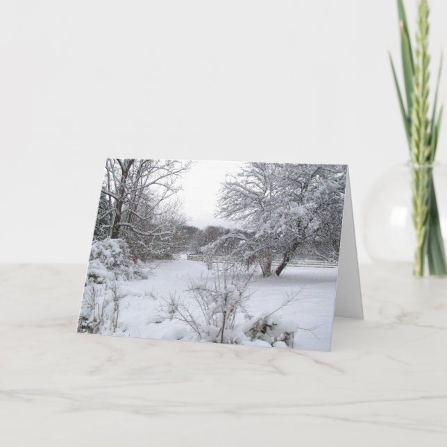 Cartes Pour Fêtes Annuelles Neige pour Noël (Devant)