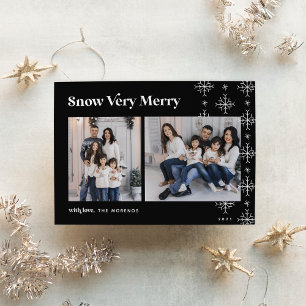 Cartes Pour Fêtes Annuelles Neige Très Joyeuse Photo des Flèches de neige mo