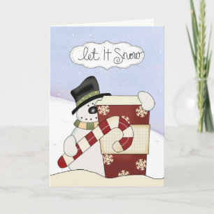 Cartes Pour Fêtes Annuelles Neiges avec café