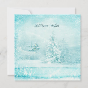 Cartes Pour Fêtes Annuelles Neiges De Noël En Cacao Chaud Météo