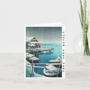 Cartes Pour Fêtes Annuelles Neigez à l'art de hanga de tibia de Mukôjima Hasui