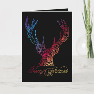 Cartes Pour Fêtes Annuelles Neon Reinder