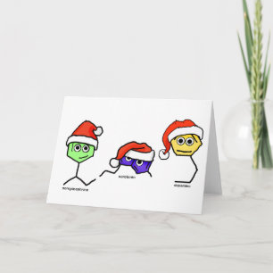 Cartes Pour Fêtes Annuelles Neurotransmetteurs en Santa Hats
