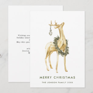 Cartes Pour Fêtes Annuelles Neutre Bohème Composition de Noël Salutation