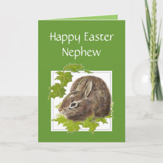Cartes Pour Fêtes Annuelles Neveu mignon heureux de Special de lapin de Pâques