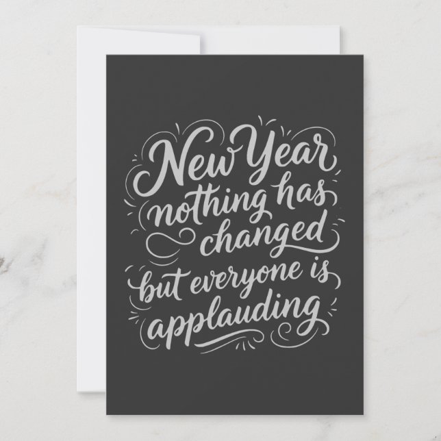 Cartes Pour Fêtes Annuelles New Year Eve funny quote (Devant)