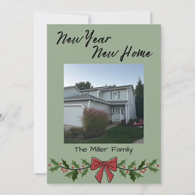 Cartes Pour Fêtes Annuelles New Year New Home Christmas Card (Devant)