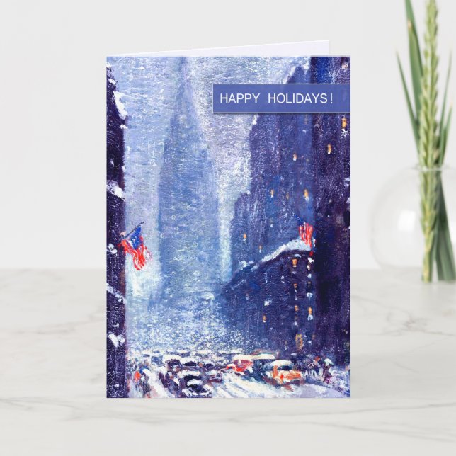 Cartes Pour Fêtes Annuelles New York City. Hiver. Noël (Devant)