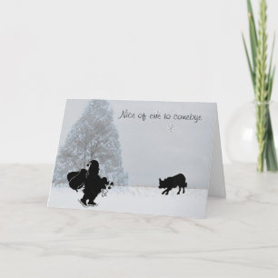 Cartes Pour Fêtes Annuelles "Nice of ewe to comebye" us Border Collie Christma