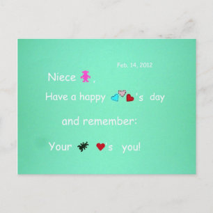 Cartes Pour Fêtes Annuelles Nièce, Heureuse Sainte-Valentin