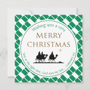 Cartes Pour Fêtes Annuelles NIGERIA DRAPEAU Trois Sages Hommes Noël NIGÉRIA