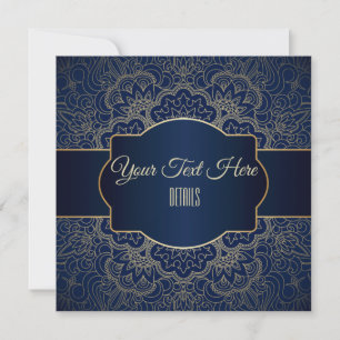 Cartes Pour Fêtes Annuelles N'Importe Quel Événement Elegant Gold Mandala