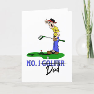 Cartes Pour Fêtes Annuelles No 1 Golfer Papa