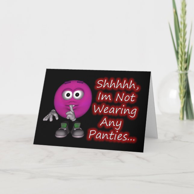 Cartes Pour Fêtes Annuelles No Panties Valentines Card with (Devant)