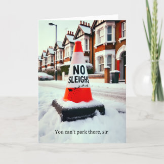 Cartes Pour Fêtes Annuelles No Sleigh Zone Christmas Greeting Card 2024
