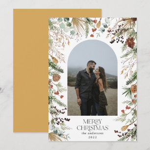 Cartes Pour Fêtes Annuelles Noël 1 arche photo aquarelle botanique floral