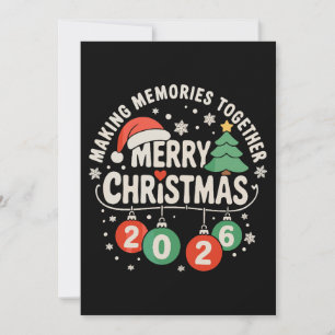 Cartes Pour Fêtes Annuelles Noël 2026 Famille Créant des Souvenirs Ensemble