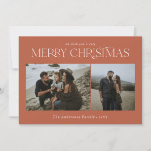 Cartes Pour Fêtes Annuelles Noël 2 photo aquarelle en terre cuite botanique