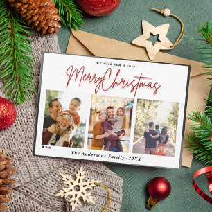 Cartes Pour Fêtes Annuelles Noël 2 Photo Avec Décor Hiver