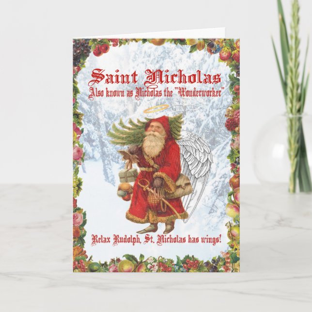 Cartes Pour Fêtes Annuelles Noël 4 Saint Nicolas (Devant)