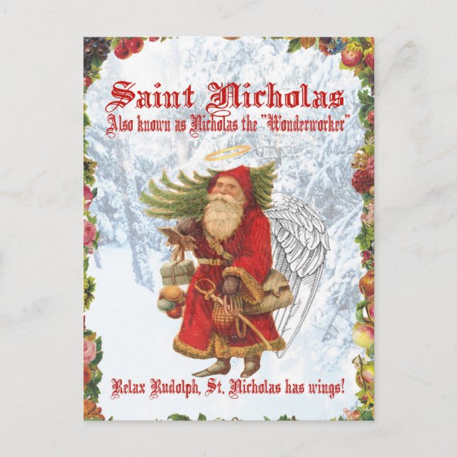 Cartes Pour Fêtes Annuelles Noël 4 Saint Nicolas (Devant)