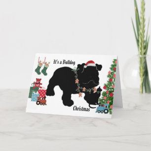 Cartes Pour Fêtes Annuelles Noël à Bulldog
