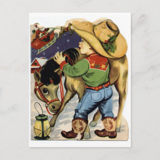 Cartes Pour Fêtes Annuelles Noël à Cowboy