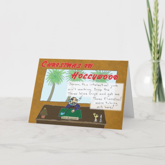 Cartes Pour Fêtes Annuelles Noël à Hollywood (Devant)