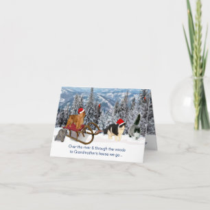 Cartes Pour Fêtes Annuelles Noël à la maison de grand-mère