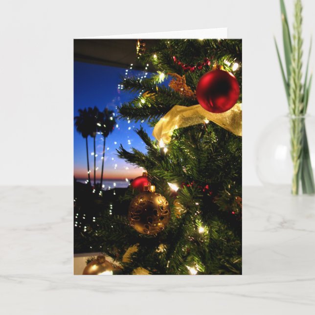 Cartes Pour Fêtes Annuelles Noël à la plage (Devant)