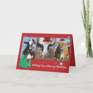 Cartes Pour Fêtes Annuelles Noël à la vache