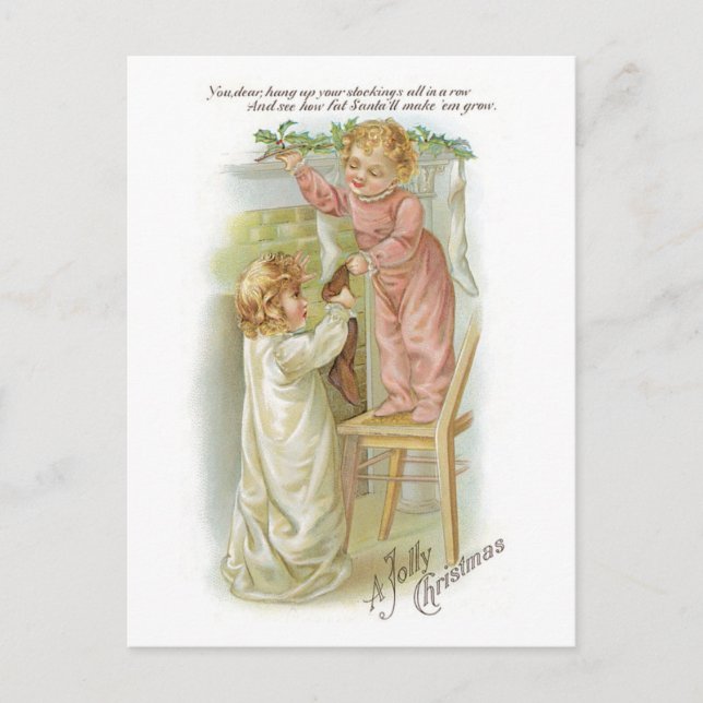 Cartes Pour Fêtes Annuelles Noël à l'ancienne (Devant)