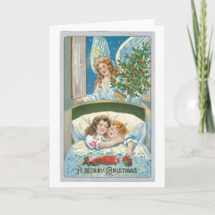 Cartes Pour Fêtes Annuelles Noël à l'ancienne, Ange