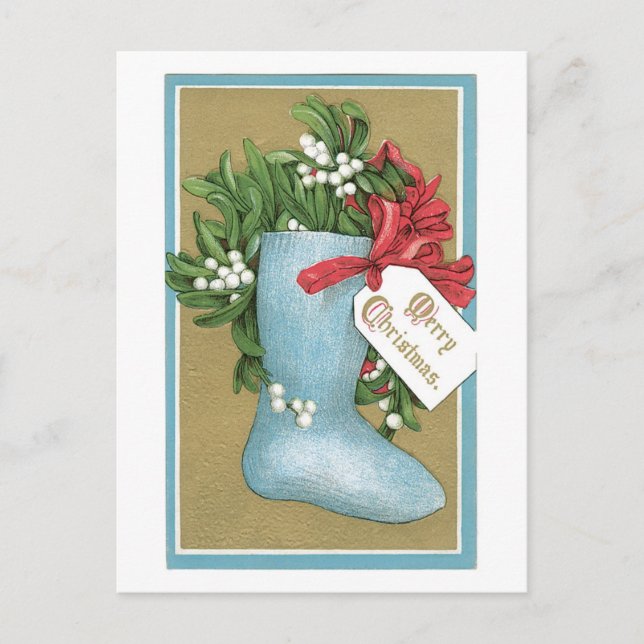 Cartes Pour Fêtes Annuelles Noël à l'ancienne, Chaussettes (Devant)