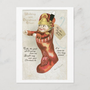 Cartes Pour Fêtes Annuelles Noël à l'ancienne, Chaussettes