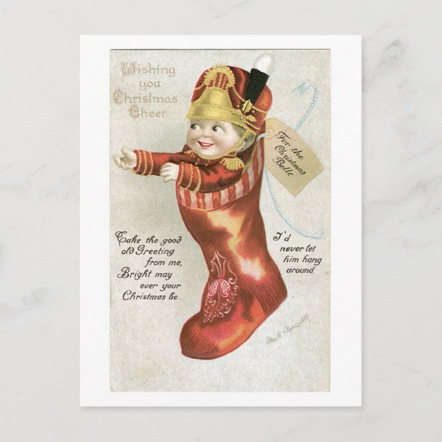 Cartes Pour Fêtes Annuelles Noël à l'ancienne, Chaussettes (Devant)