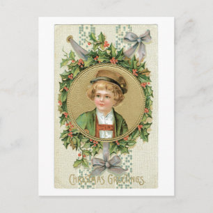 Cartes Pour Fêtes Annuelles Noël à l'ancienne, garçon