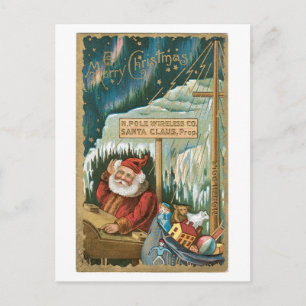 Cartes Pour Fêtes Annuelles Noël à l'ancienne, maison de Père Noël